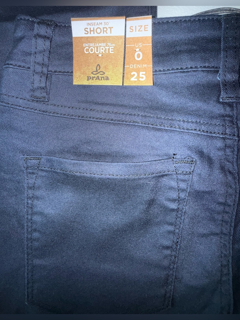 Prana Kayla High Rise Skinny Jeans Women’s Size 0 Short 25 Navy Blue NWT - Picture 10 of 16